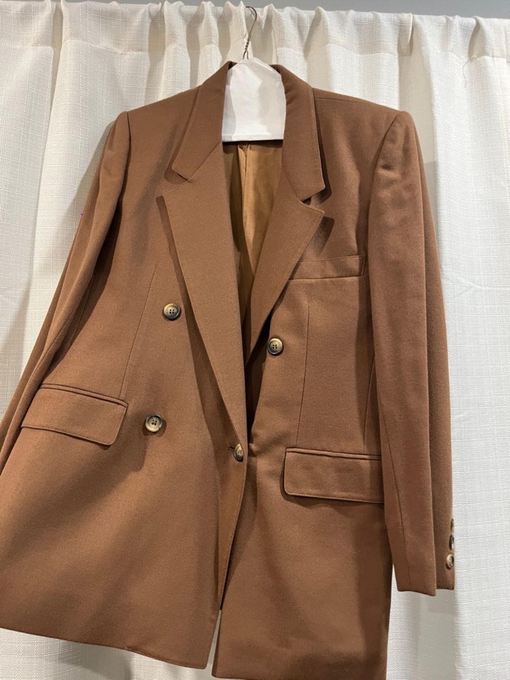 Evan Picone Chestnut Brown Double-Breasted Women's Blazer
